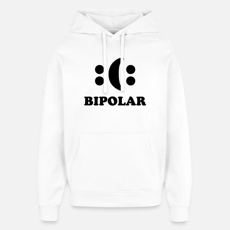 Bipolar - Sweat à capuche unisexe Stanley/Stella Oversized - blanc