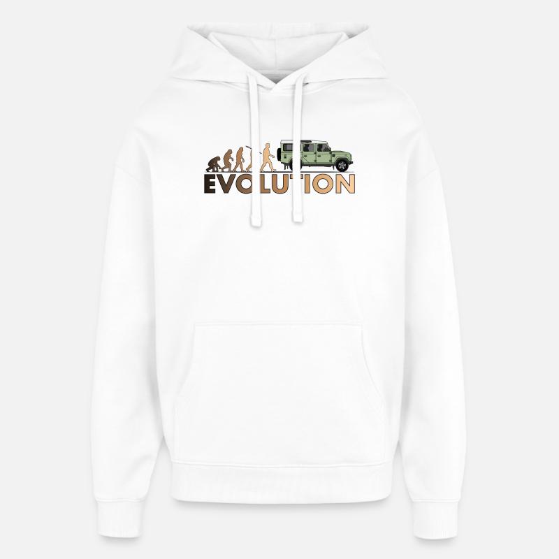 Defender 110 Évolution - Sweat à capuche unisexe Stanley/Stella Oversized - blanc