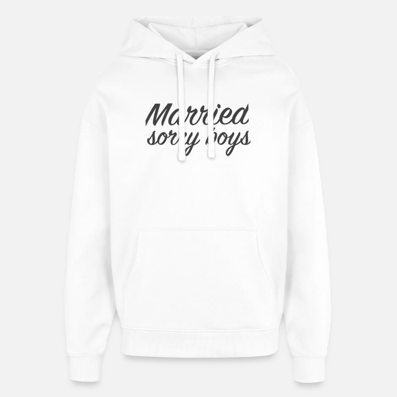 sposato - Stanley/Stella Oversized Felpa con cappuccio unisex - bianco