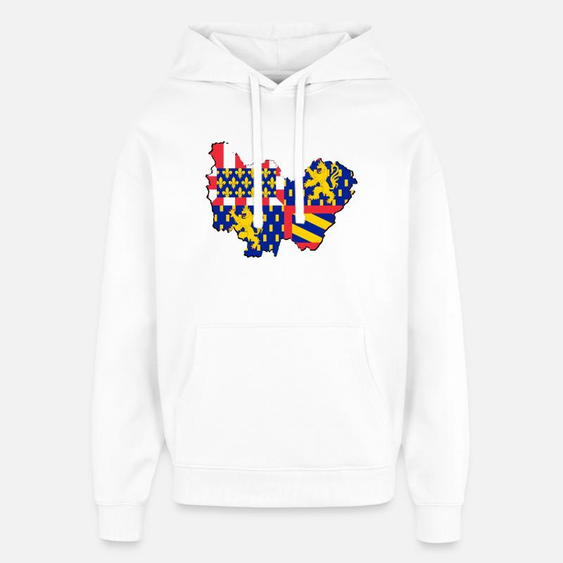 bourgogne franche comté - Sweat à capuche unisexe Stanley/Stella Oversized - blanc