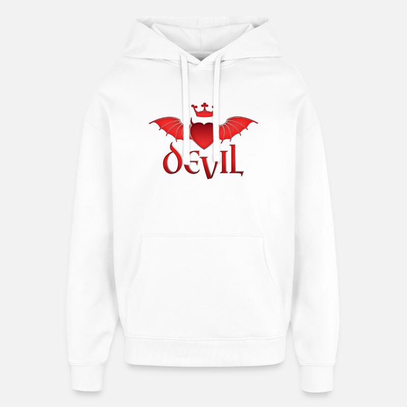 Engel & Teufel - Sweat à capuche unisexe Stanley/Stella Oversized - blanc