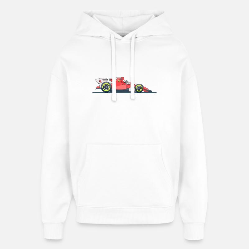 Course de voitures de course - Sweat à capuche unisexe Stanley/Stella Oversized - blanc