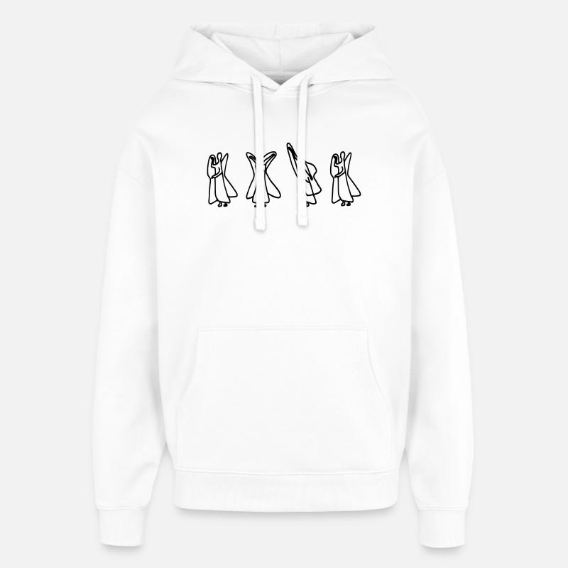 Waldorf Buchstaben "NEIN" - Oversized Unisex Hoodie von Stanley/Stella - Weiß