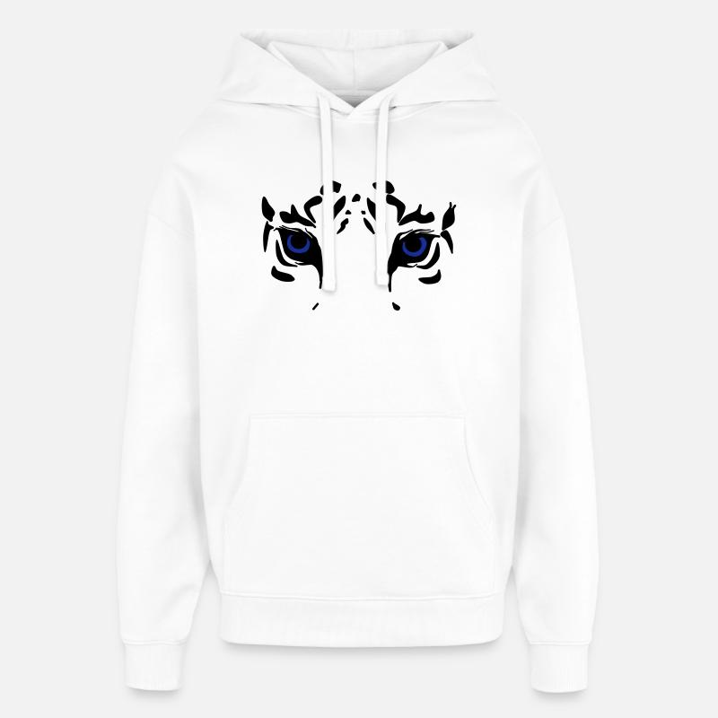tête de tigre - Sweat à capuche unisexe Stanley/Stella Oversized - blanc