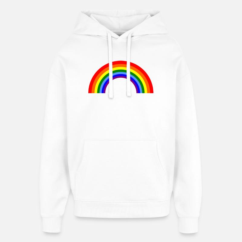 Regenbogenbogen  - Oversized Unisex Hoodie von Stanley/Stella - Weiß