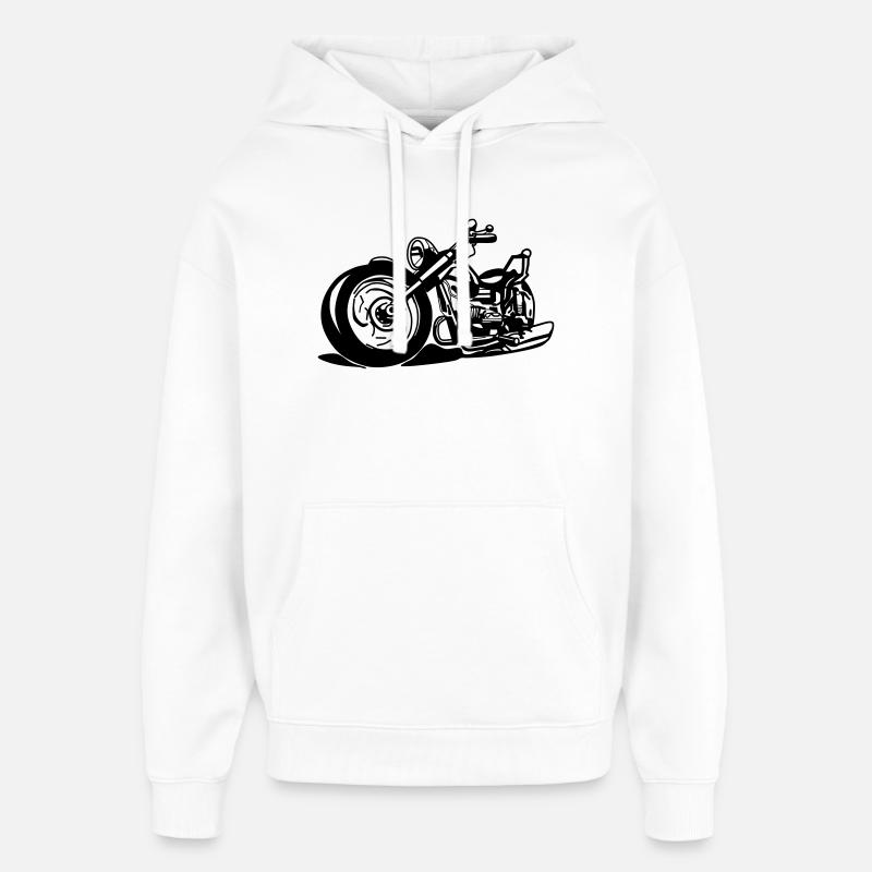 Chopper / moto - Sweat à capuche unisexe Stanley/Stella Oversized - blanc