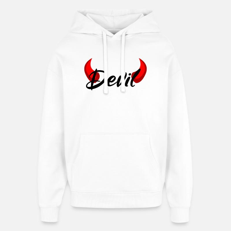 Je suis un diable - Diable - Sweat à capuche unisexe Stanley/Stella Oversized - blanc