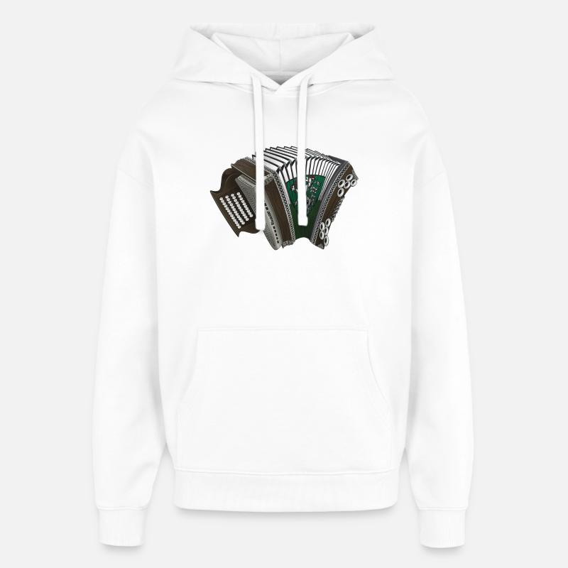 Harmonica styrienne - Styrie | ZiachON ! - Sweat à capuche unisexe Stanley/Stella Oversized - blanc