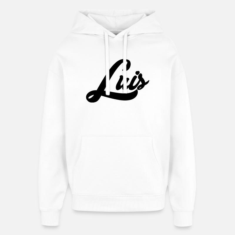 Luis Name Black - Sweat à capuche unisexe Stanley/Stella Oversized - blanc
