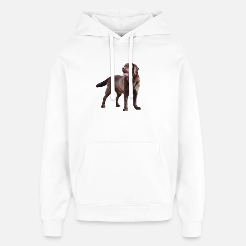 Labrador - Sweat à capuche unisexe Stanley/Stella Oversized - blanc