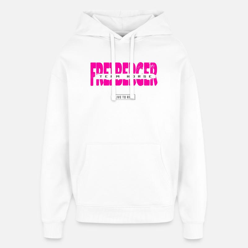 Freiberger Pferde Design - Sweat à capuche unisexe Stanley/Stella Oversized - blanc