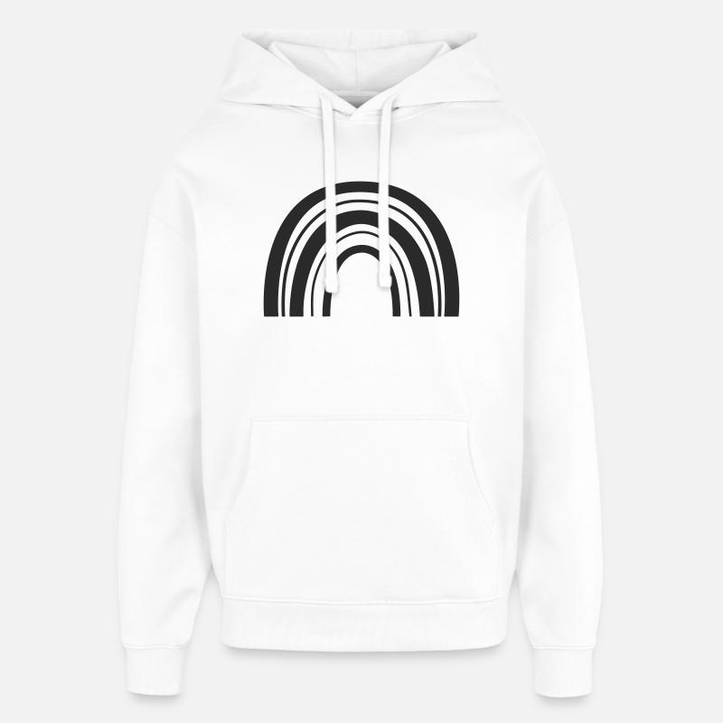 Arc-en-ciel - Sweat à capuche unisexe Stanley/Stella Oversized - blanc