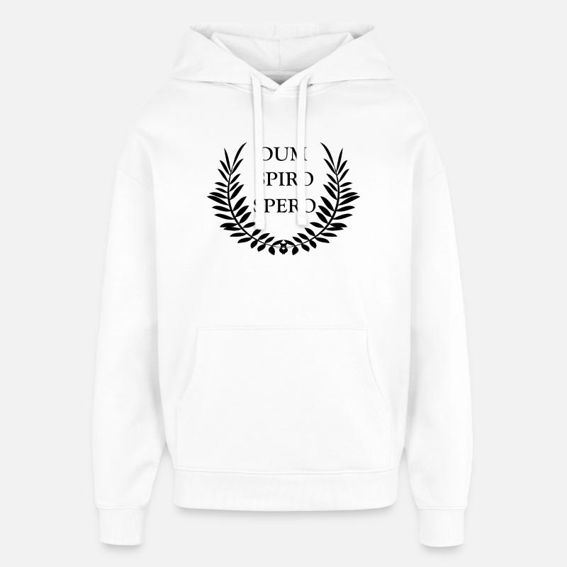 Dum Spiro Spero - Sweat à capuche unisexe Stanley/Stella Oversized - blanc