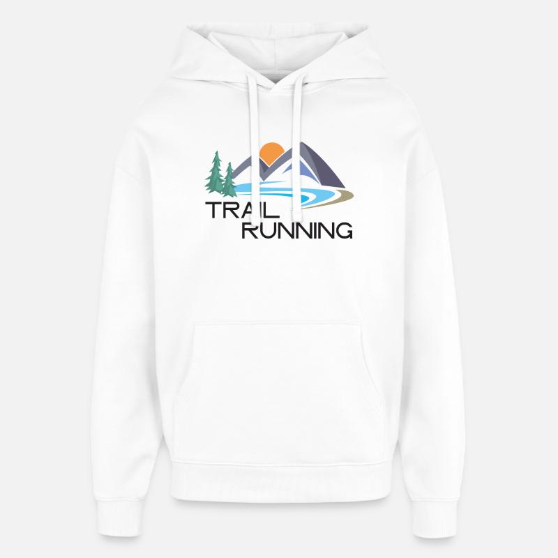 Trail Running - Sweat à capuche unisexe Stanley/Stella Oversized - blanc