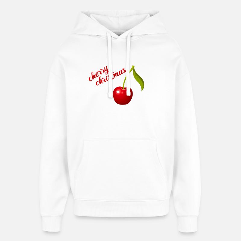 noël cerise - Sweat à capuche unisexe Stanley/Stella Oversized - blanc