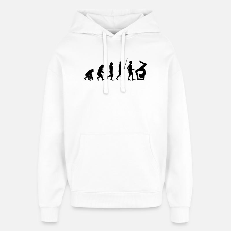 Gymnaste Turner Evolution le gymnaste - Sweat à capuche unisexe Stanley/Stella Oversized - blanc