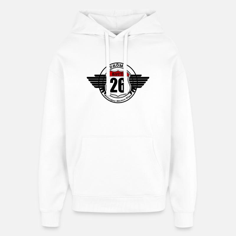 LA ROUTE 26 - Sweat à capuche unisexe Stanley/Stella Oversized - blanc