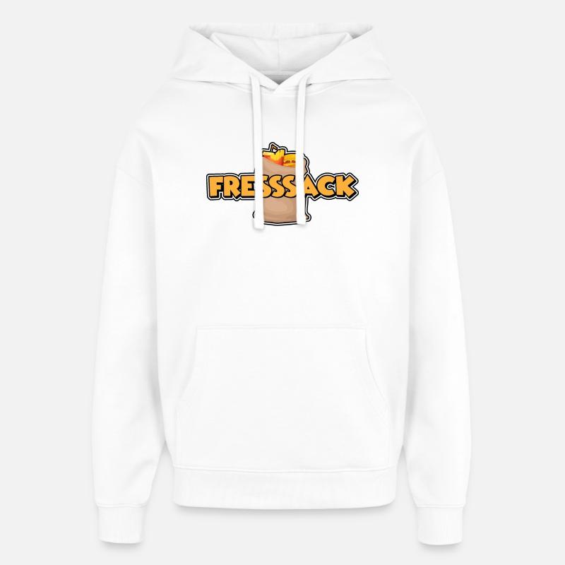 Fresssack - Oversized Unisex Hoodie von Stanley/Stella - Weiß