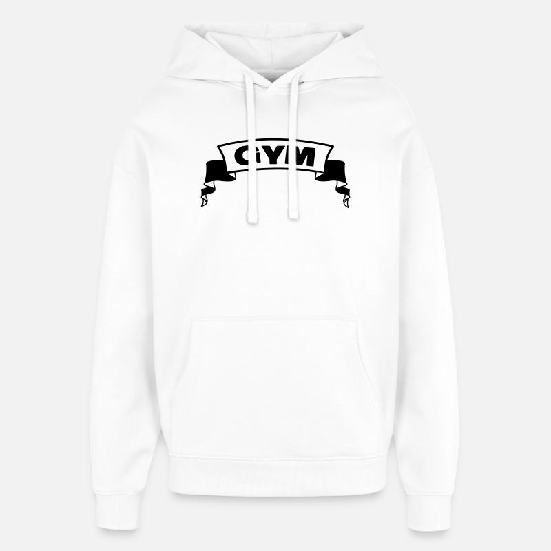 Bannière de gym gym - Sweat à capuche unisexe Stanley/Stella Oversized - blanc