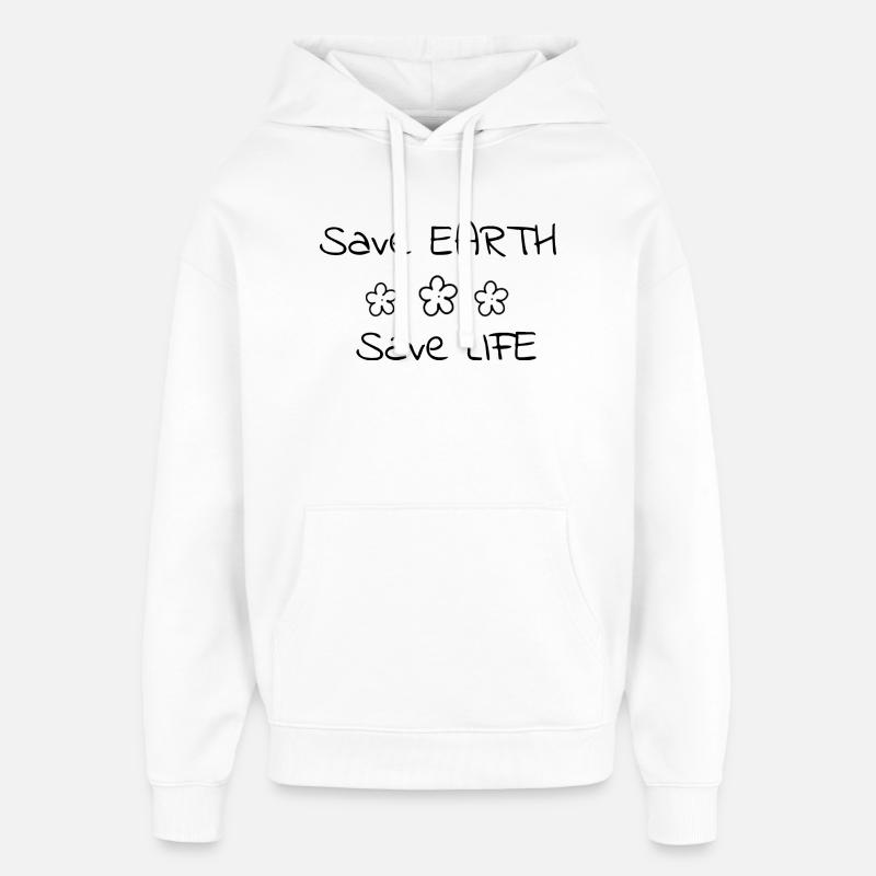 Planète - Sweat à capuche unisexe Stanley/Stella Oversized - blanc