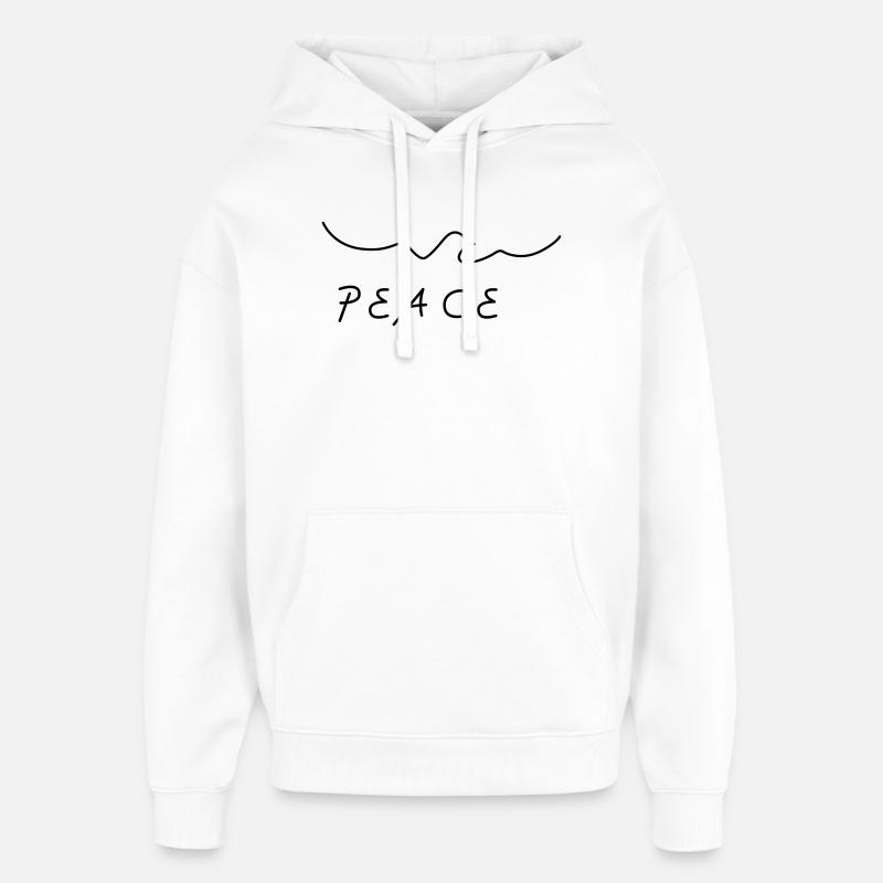 pour la paix ! - Sweat à capuche unisexe Stanley/Stella Oversized - blanc