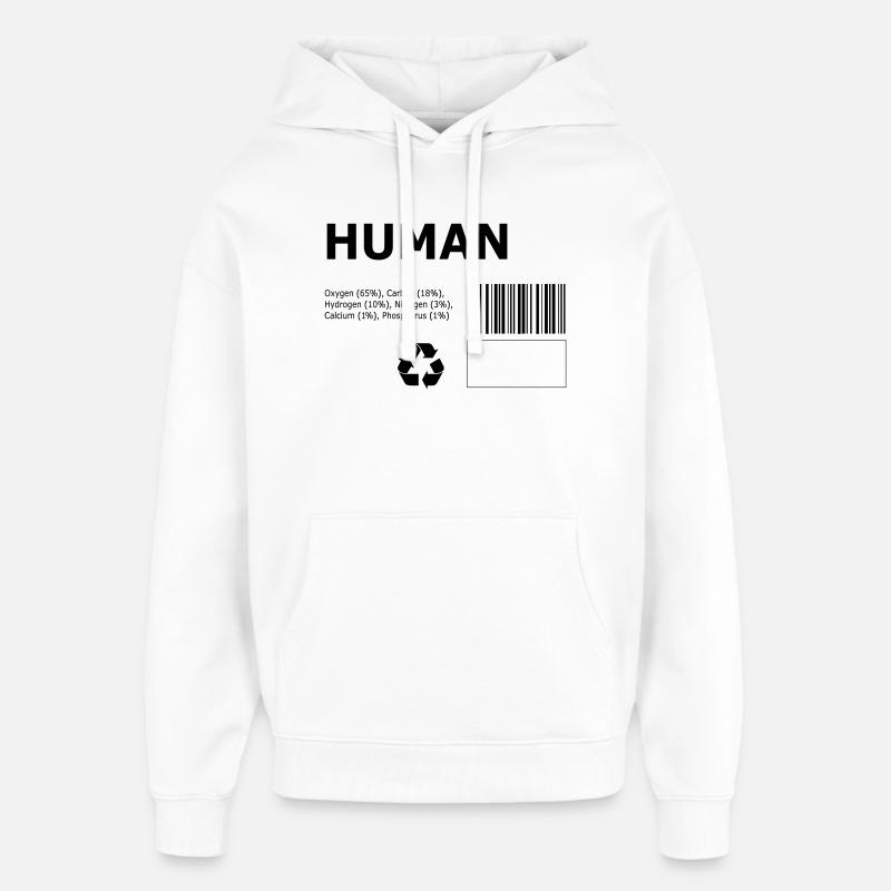 Humain - Sweat à capuche unisexe Stanley/Stella Oversized - blanc
