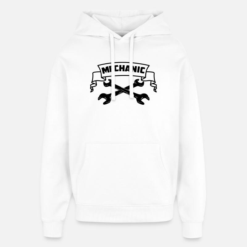 Mécanicien - Sweat à capuche unisexe Stanley/Stella Oversized - blanc