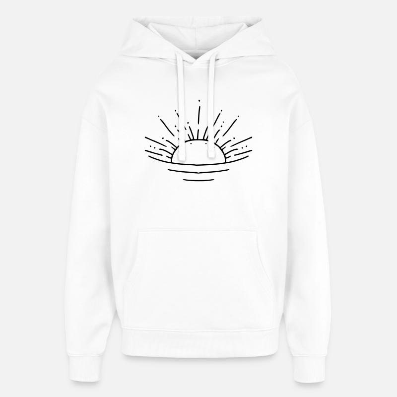 Lever du soleil - Sweat à capuche unisexe Stanley/Stella Oversized - blanc