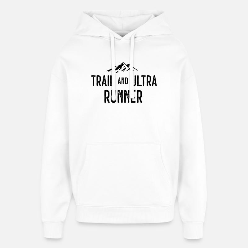 Trail et Ultra Runner - Sweat à capuche unisexe Stanley/Stella Oversized - blanc