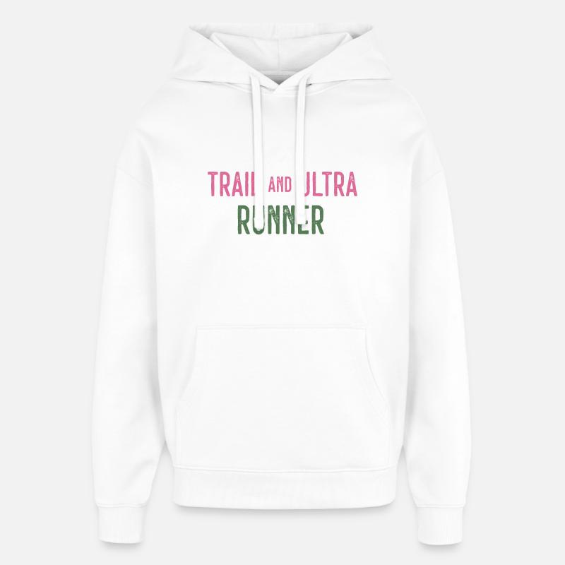Trail et Ultra Runner - Sweat à capuche unisexe Stanley/Stella Oversized - blanc