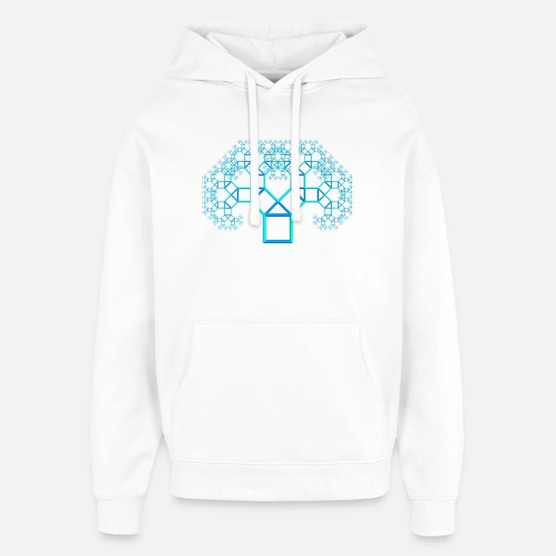 pythagore arbre - Sweat à capuche unisexe Stanley/Stella Oversized - blanc