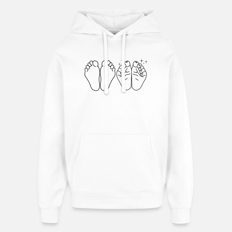 Pieds Pédicure - Sweat à capuche unisexe Stanley/Stella Oversized - blanc