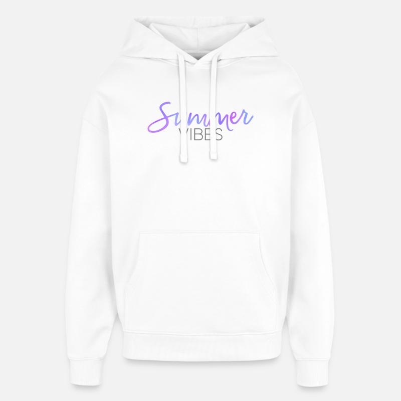 Ambiance estivale - Sweat à capuche unisexe Stanley/Stella Oversized - blanc