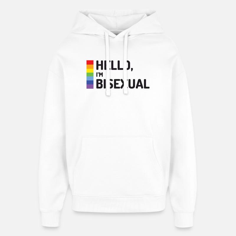 Hallo, ich bin bisexuell - Oversized Unisex Hoodie von Stanley/Stella - Weiß
