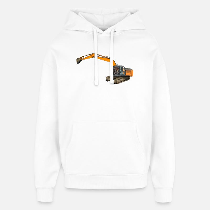 La pelle à godets intervient - Sweat à capuche unisexe Stanley/Stella Oversized - blanc