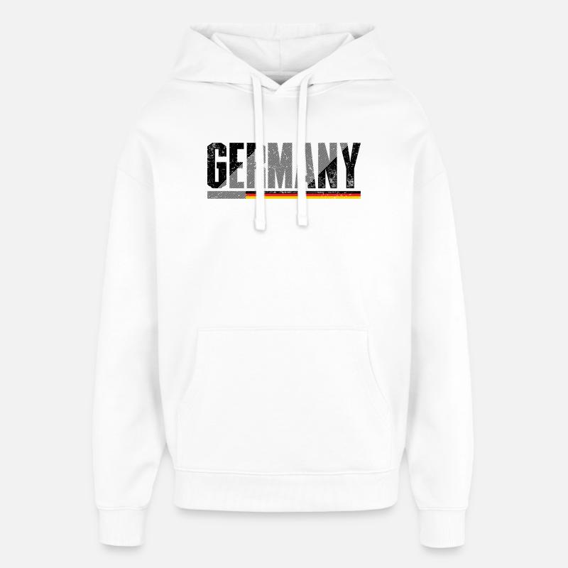 Drapeau de l’Allemagne - Sweat à capuche unisexe Stanley/Stella Oversized - blanc