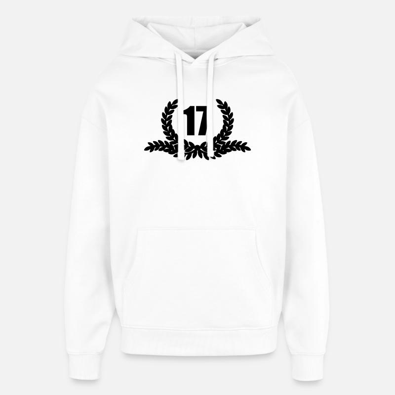 Lauwerkrans 17 ANS - Sweat à capuche unisexe Stanley/Stella Oversized - blanc