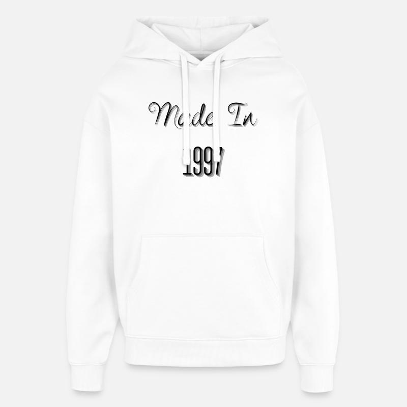 Created in 1997 - Oversized Unisex Hoodie by Stanley/Stella - white