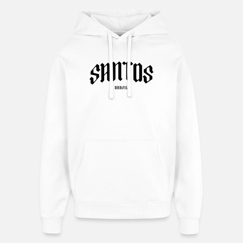 Santos Brasil Blackletter Design - Oversized Unisex Hoodie von Stanley/Stella - Weiß