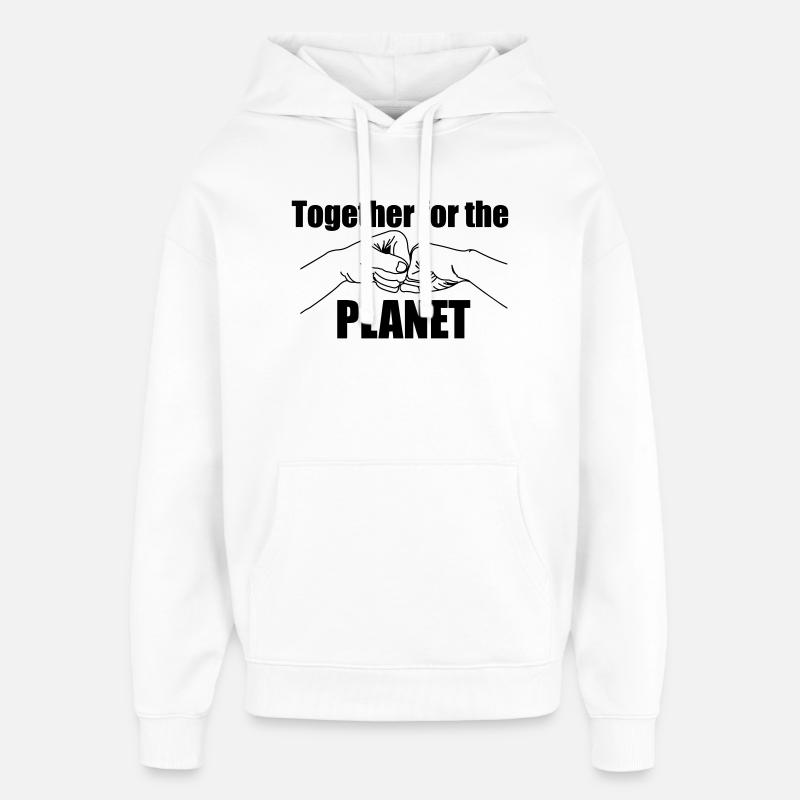 Ensemble pour notre terre - Sweat à capuche unisexe Stanley/Stella Oversized - blanc