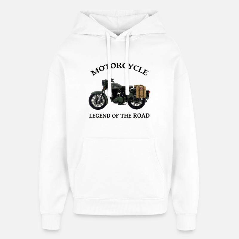 MOTO ARMEE création Louis RUNEMBERG © Adagp - Sweat à capuche unisexe Stanley/Stella Oversized - blanc