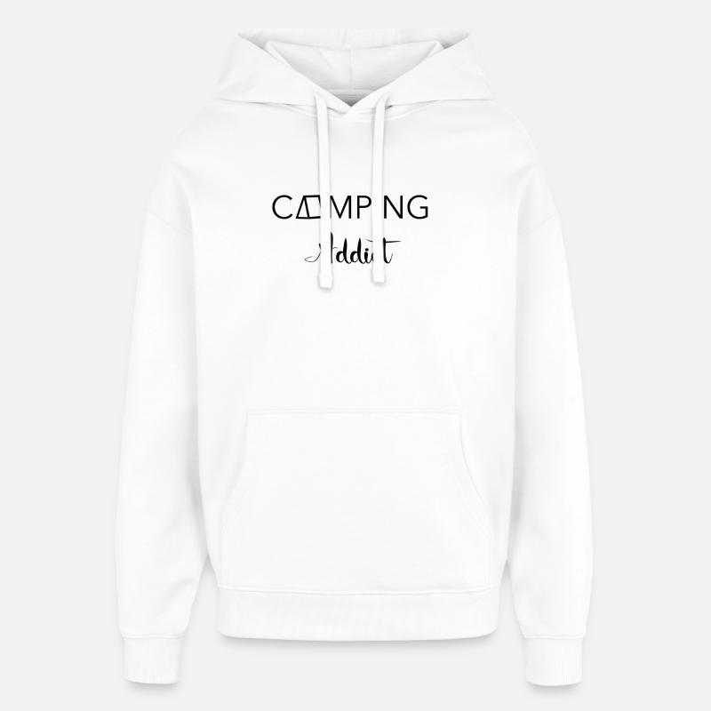Camping Addict - Sweat à capuche unisexe Stanley/Stella Oversized - blanc