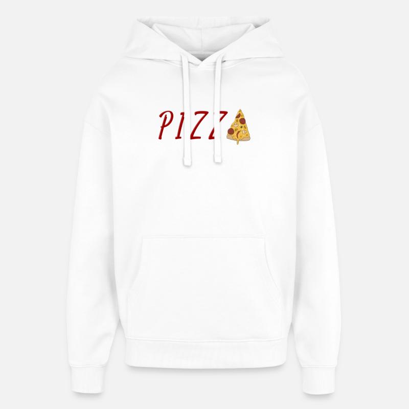 PIZZA - Sweat à capuche unisexe Stanley/Stella Oversized - blanc