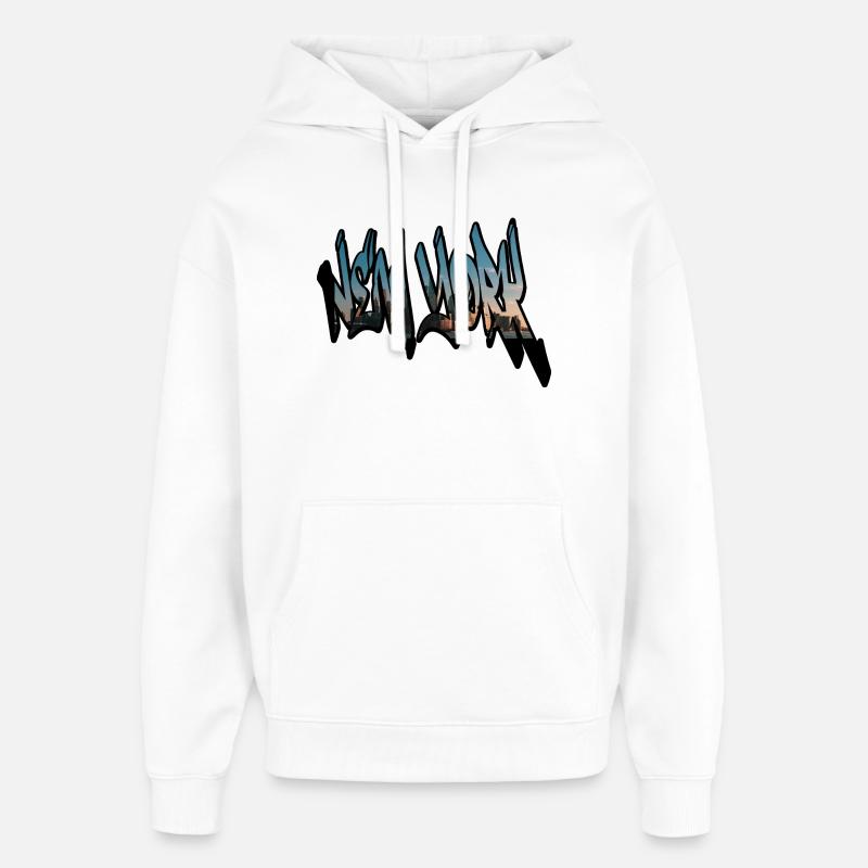 NY - Sweat à capuche unisexe Stanley/Stella Oversized - blanc