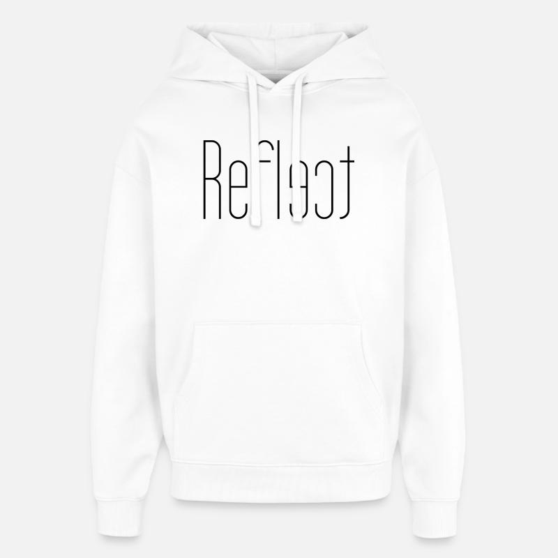 Réfléchir - Sweat à capuche unisexe Stanley/Stella Oversized - blanc