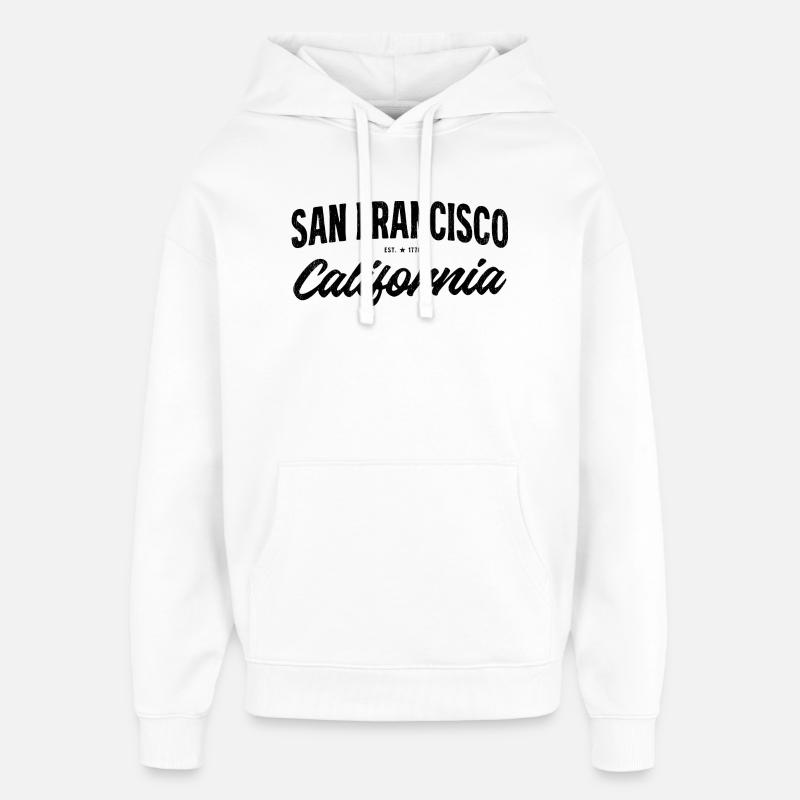 San Francisco - Sweat à capuche unisexe Stanley/Stella Oversized - blanc