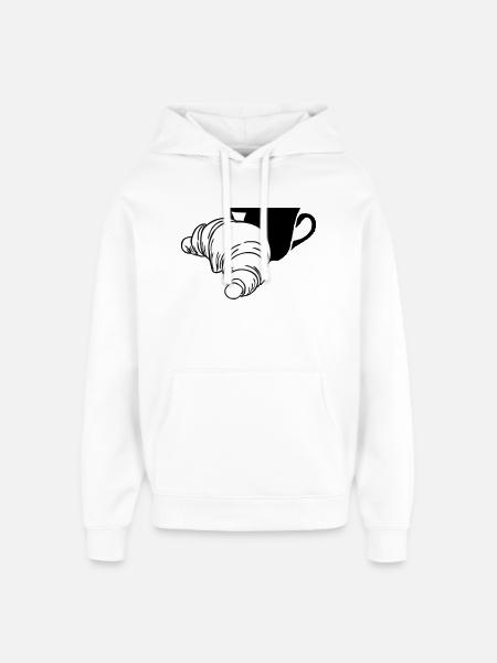 Croissant - Oversized Unisex Hoodie by Stanley/Stella - white