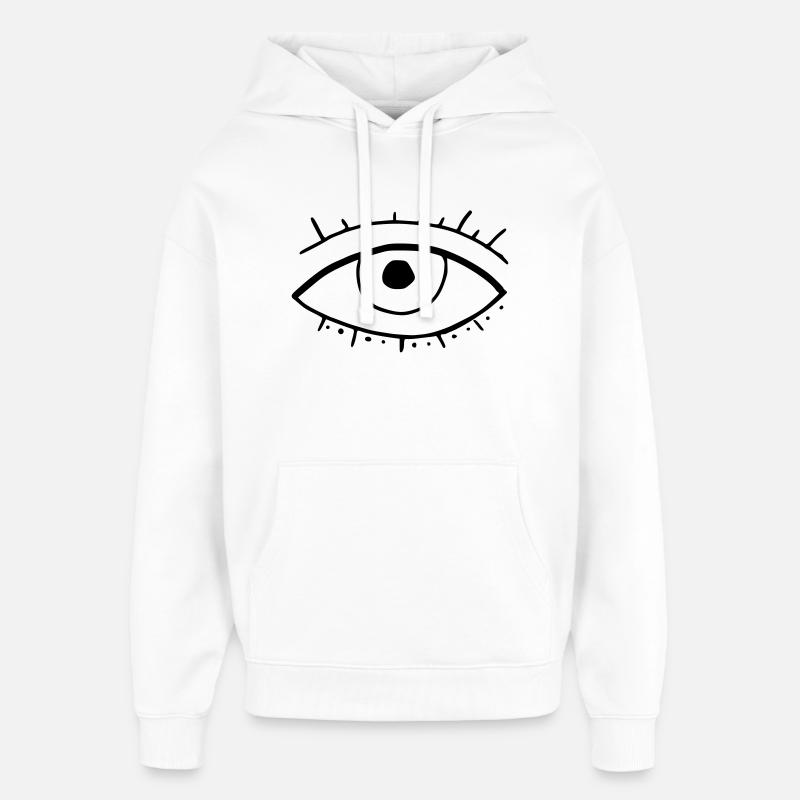 Oeil - Sweat à capuche unisexe Stanley/Stella Oversized - blanc