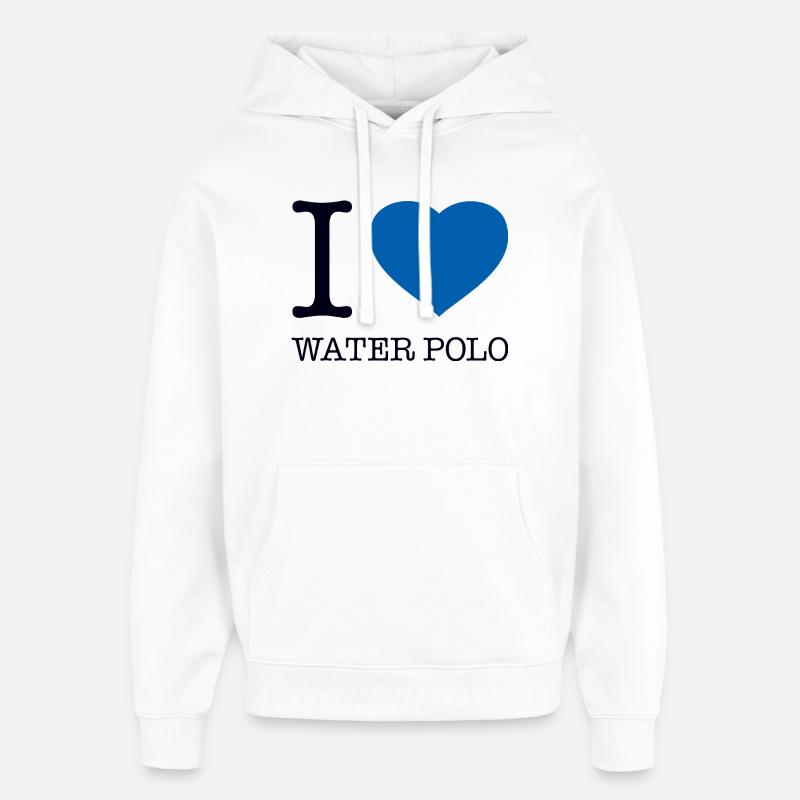 J’ADORE LE WATER-POLO Wasserball - Sweat à capuche unisexe Stanley/Stella Oversized - blanc