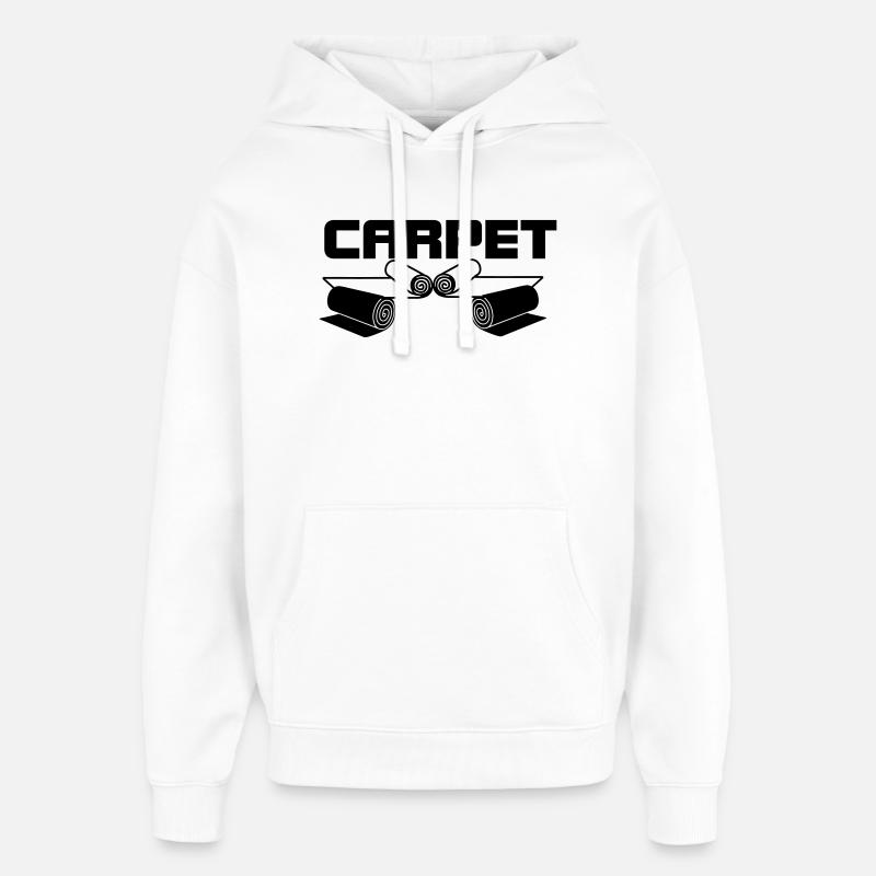 Logo des rouleaux de moquette - Sweat à capuche unisexe Stanley/Stella Oversized - blanc